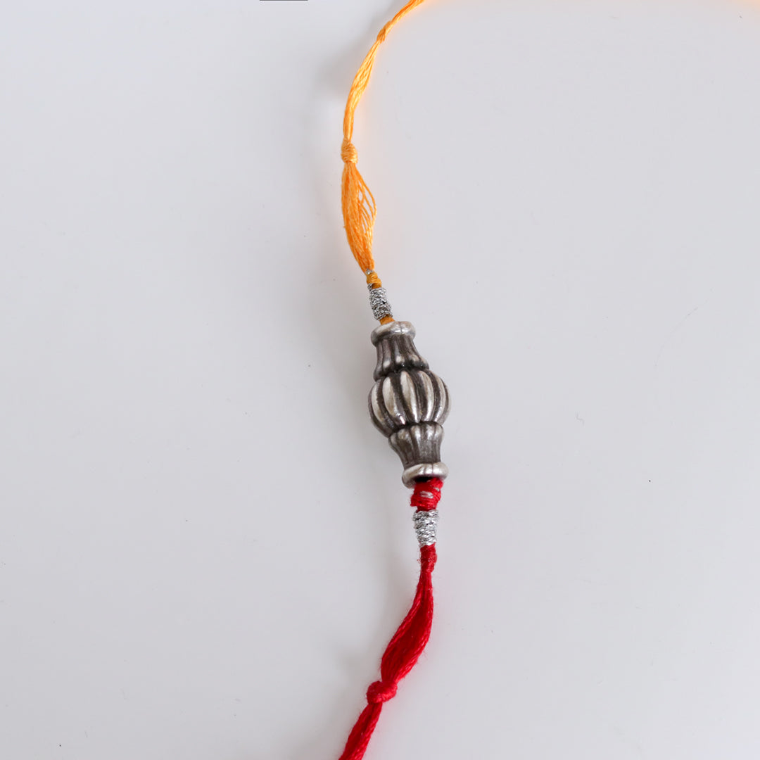 Sliver Ovol Beads Rakhi-4