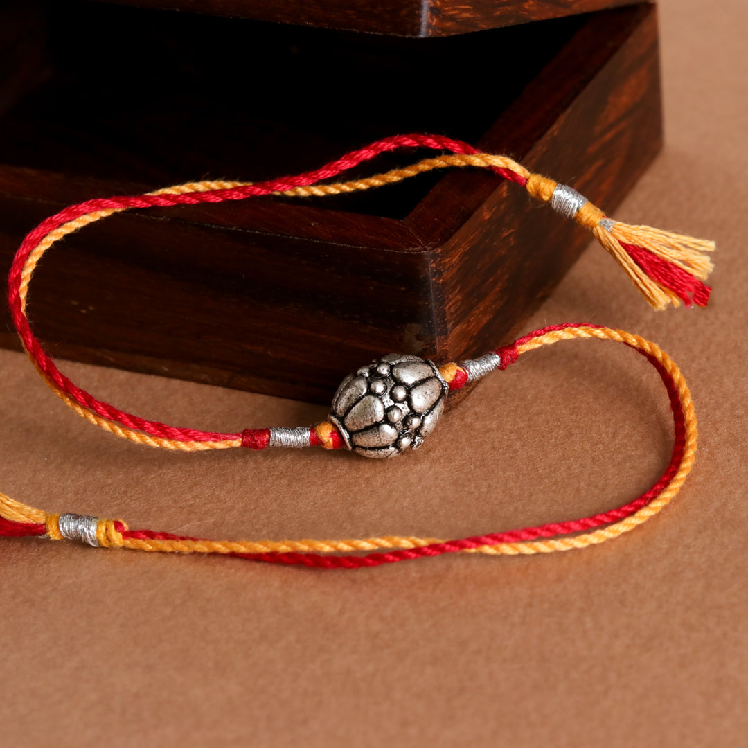 Silver Round Beads Rakhis ( Pack Of 3 )-4