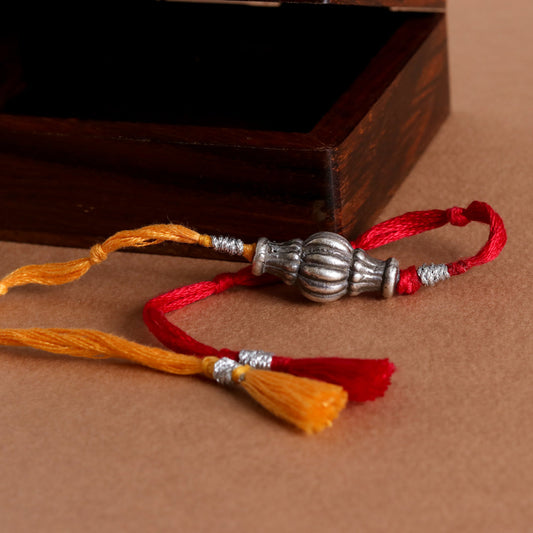 Sliver Ovol Beads Rakhi-0